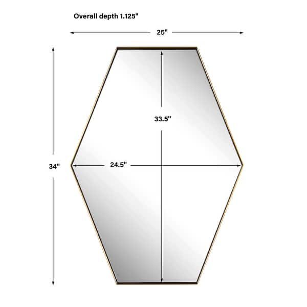 Uttermost 09894 Ankara 25" W x 34" H Geometric Framed Bathroom Mirror