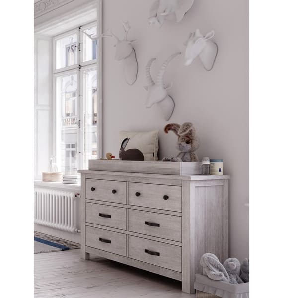 white crib grey dresser Hudson Grey/White Crib and Dresser  Paraiso Infantil