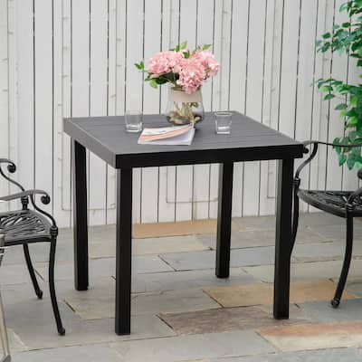 Patio Dining Table for 4,Rectangular Aluminum Outdoor Table for Garden