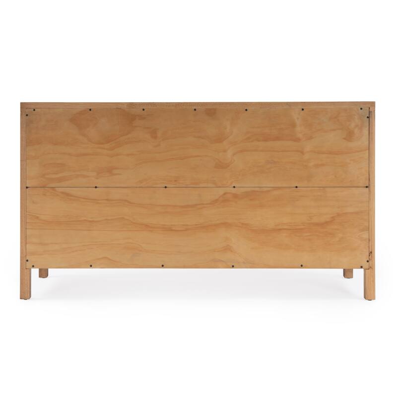 Nora 6-Drawer Wood Wide Dresser