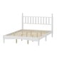 preview thumbnail 7 of 25, Queen Size Wood Platform Bed with Gourd Shaped Headboard, Retro Style Platform Bed with Wooden Slat Support, White