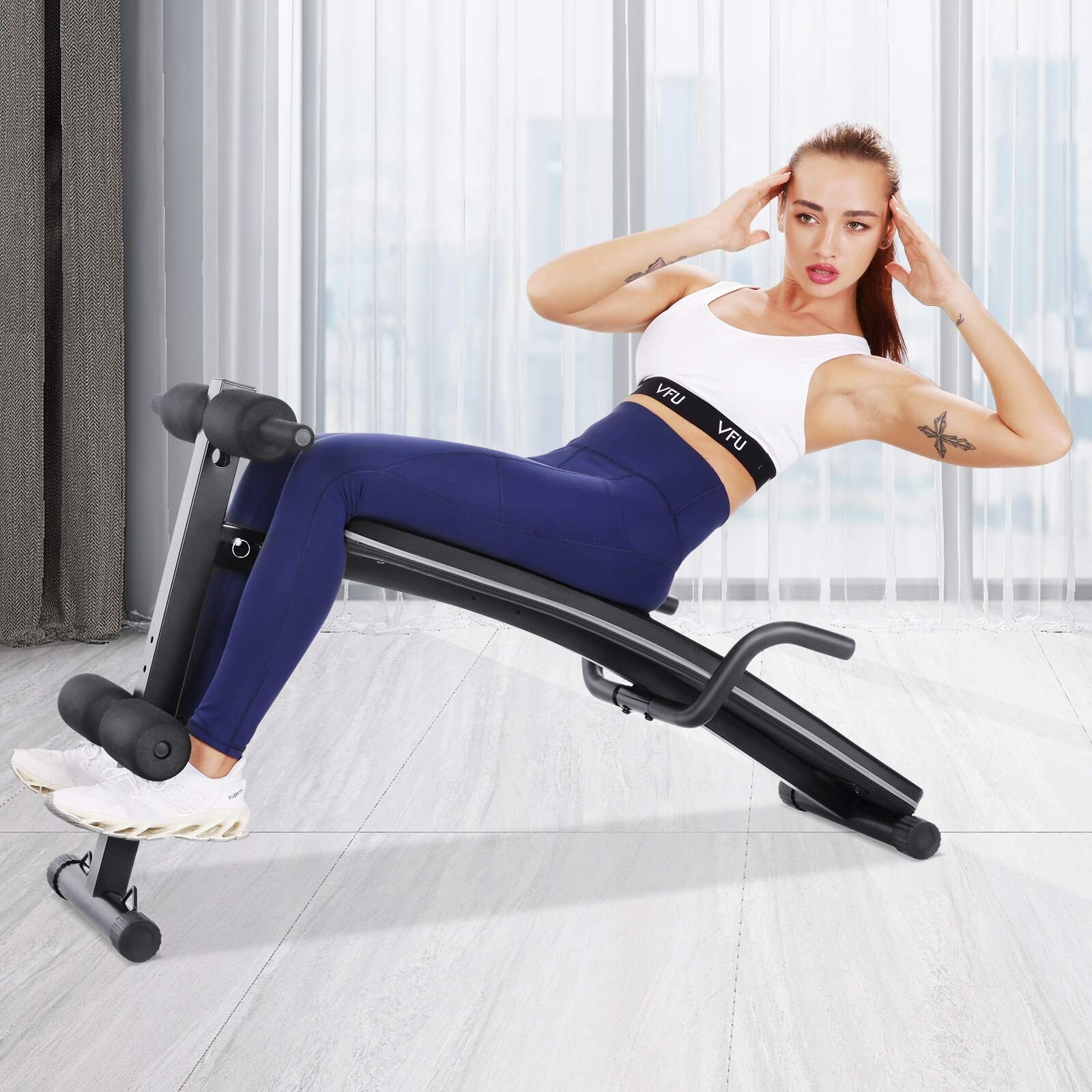 Foldable Sit up Ab Bench Adjustable Slant Board for Sit-up