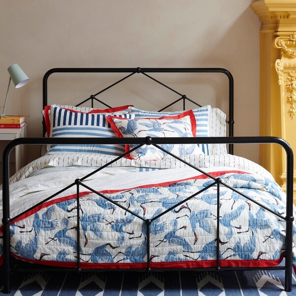 Novogratz by Utica Family of Cranes Blue Quilt Set - Bed Bath
