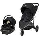 preview thumbnail 9 of 14, Gia XP Luxe 3-Wheel Travel System - Midnight Moon -Black-Grey Black