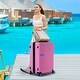 preview thumbnail 15 of 31, Contrast Color 3 Piece Luggage Set Hardside Spinner Suitcase