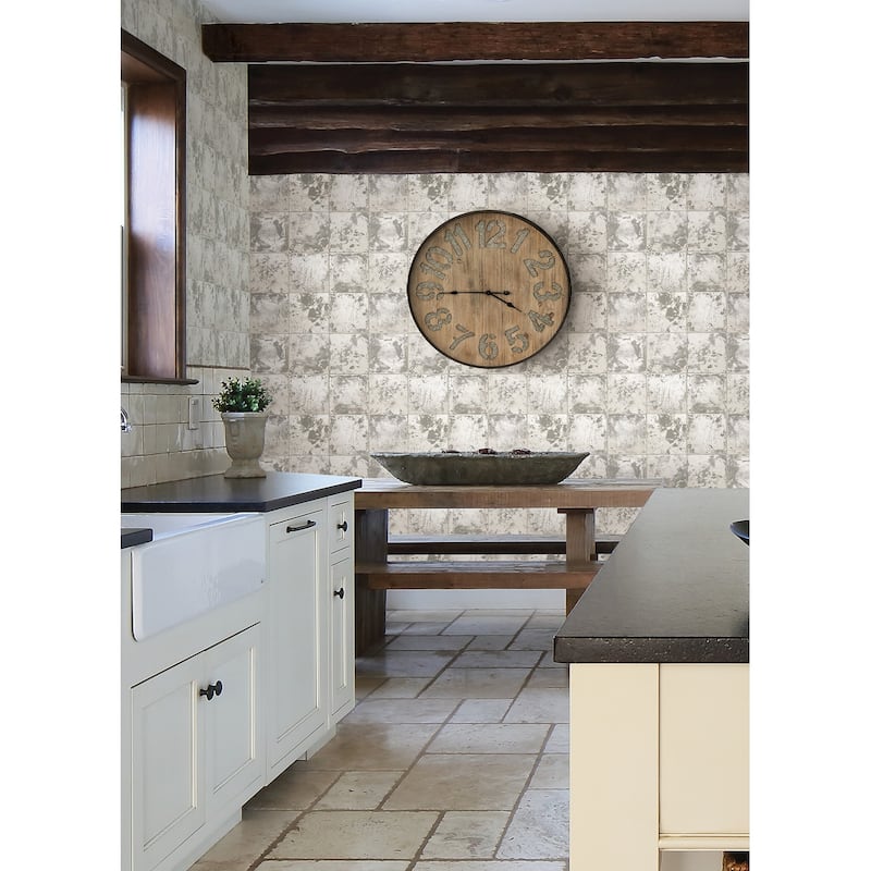 NuWallpaper Metal Sheet Silver Peel and Stick Wallpaper