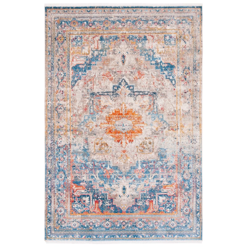 SAFAVIEH Vintage Persian Hildegard Oriental Distressed Rug - Blue/Multi - 5' x 7' 6"