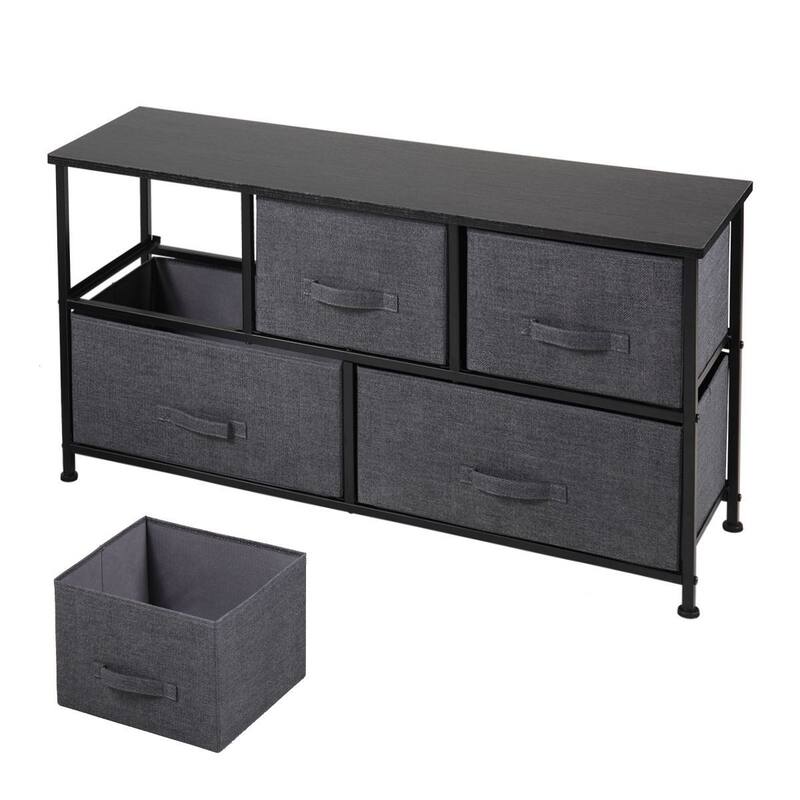39.4 in. W x 21.5 in. H Pull-Out Non-Woven 5-Drawer Storage
