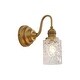 preview thumbnail 2 of 3, Vintage shade of light Glass Metal bathroom light Brass wall light - N/A