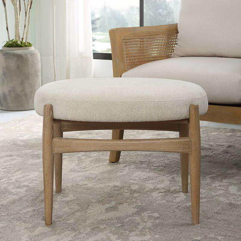Uttermost Acrobat Off-White Small Bench - 25 W X 19 H X 20 