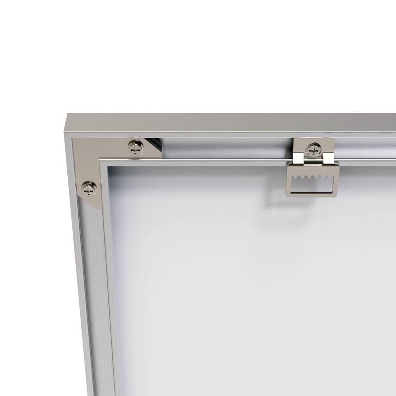 60" x 36" Modern Rectangle Bathroom Mirror with Aluminum Frame