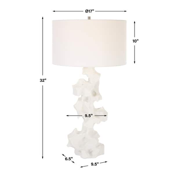 Uttermost Remnant White Marble Table Lamp - 17 W X 32 H X 17 D (in)