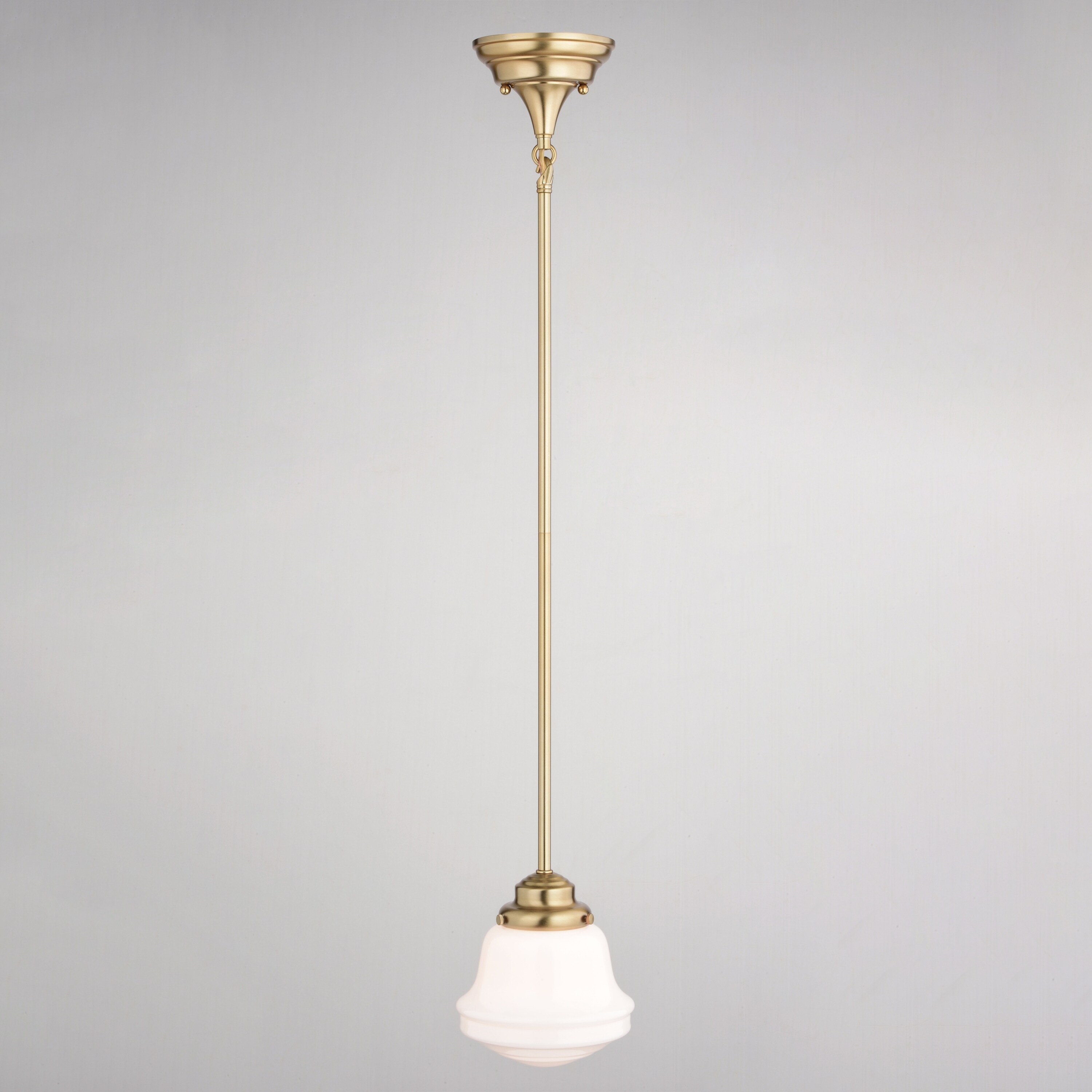 Huntley Farmhouse Schoolhouse Mini Pendant Ceiling Light White