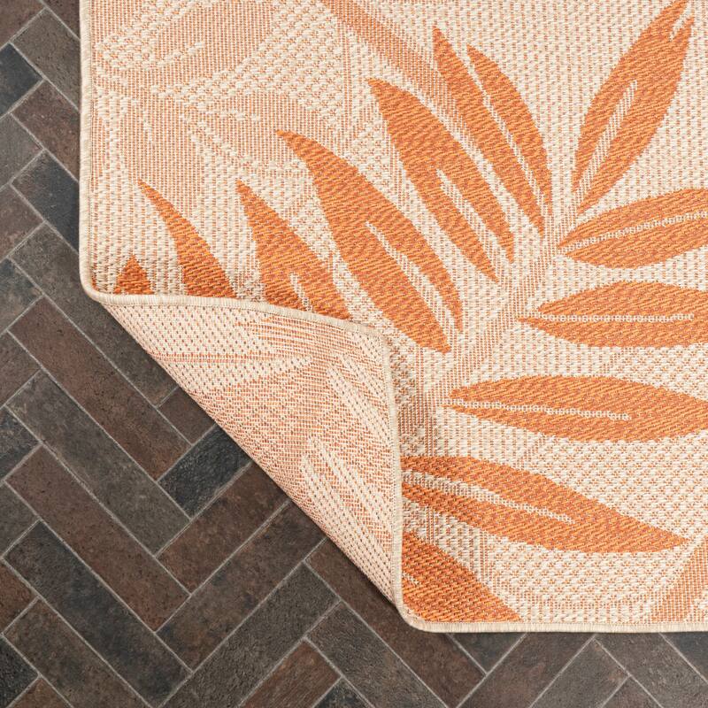 JONATHAN Y Bahamas Tropical Palm Leaf Indoor/Outdoor Area Rug