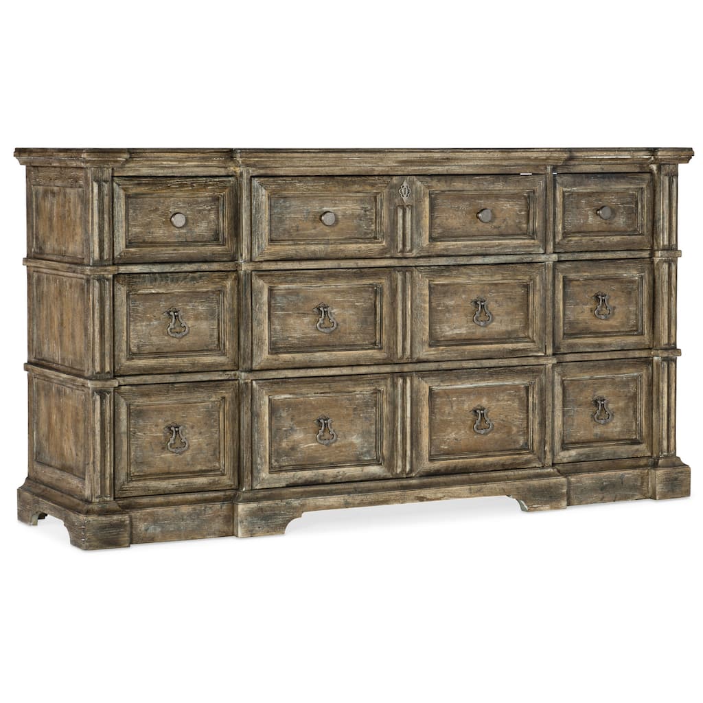Hooker Furniture Rolling Hill 70" Wide Rustic Craftsman Apothecary