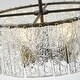 preview thumbnail 48 of 46, 5-Light Modern Candlestick Hanging Linear Chandelier Lighting with Glass Sheet for Kitchen Island
