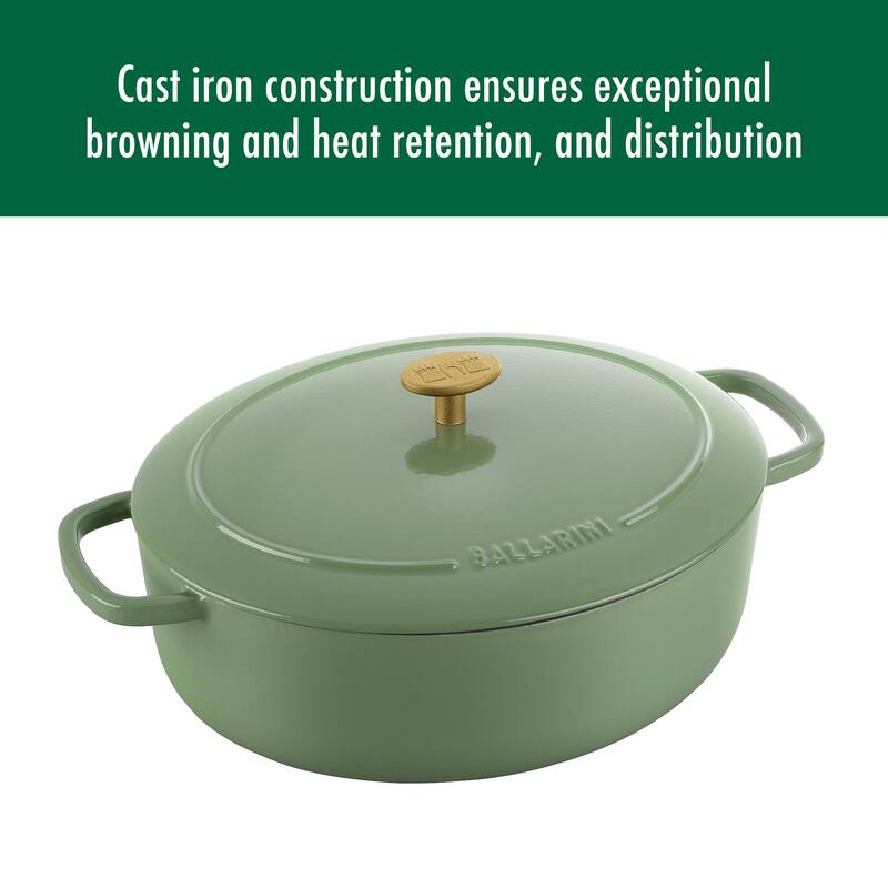 BALLARINI Bellamonte Cast Iron 4.75-qt Oval Dutch Oven - 5-qt