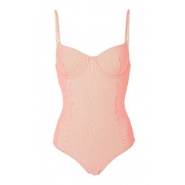Shop Onia Women Isabella Seersucker One Piece Swimsuit Sunrise