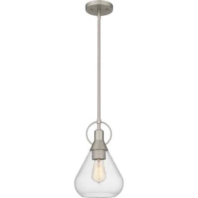 Quoizel Piccolo Pendant 1-Light Mini Pendant in Brushed Nickel