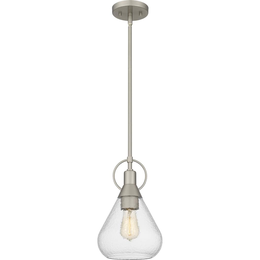 Quoizel Piccolo Pendant 1-Light Mini Pendant in Brushed Nickel
