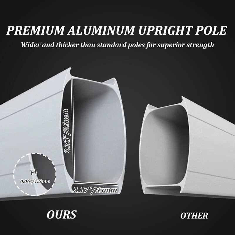 Round Cantilever Umbrella with Center Pole, (Base Not Included)