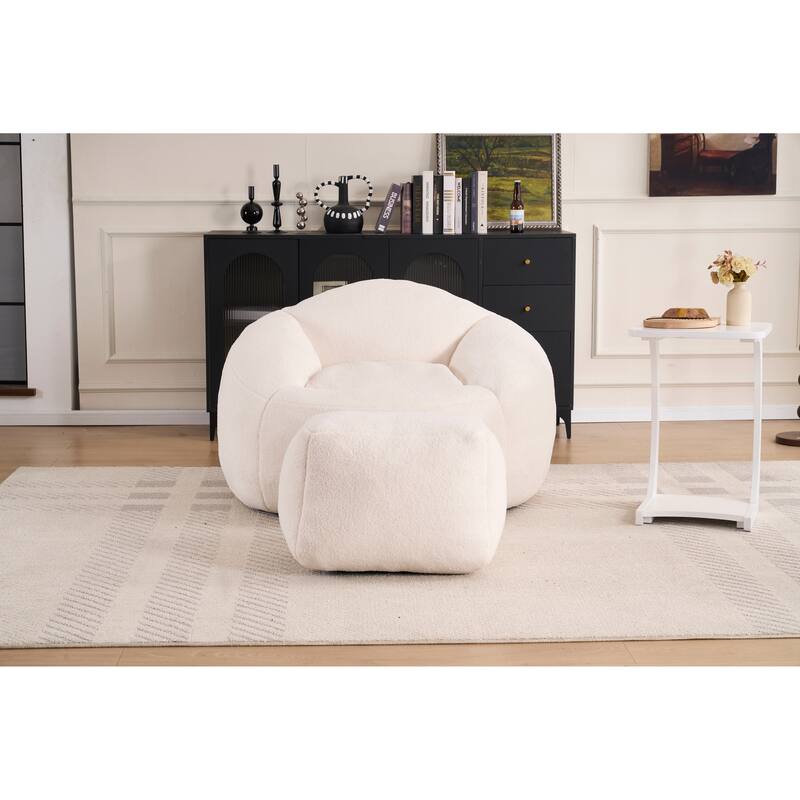 Chenille Oversized Lounger Bean Bag Chair