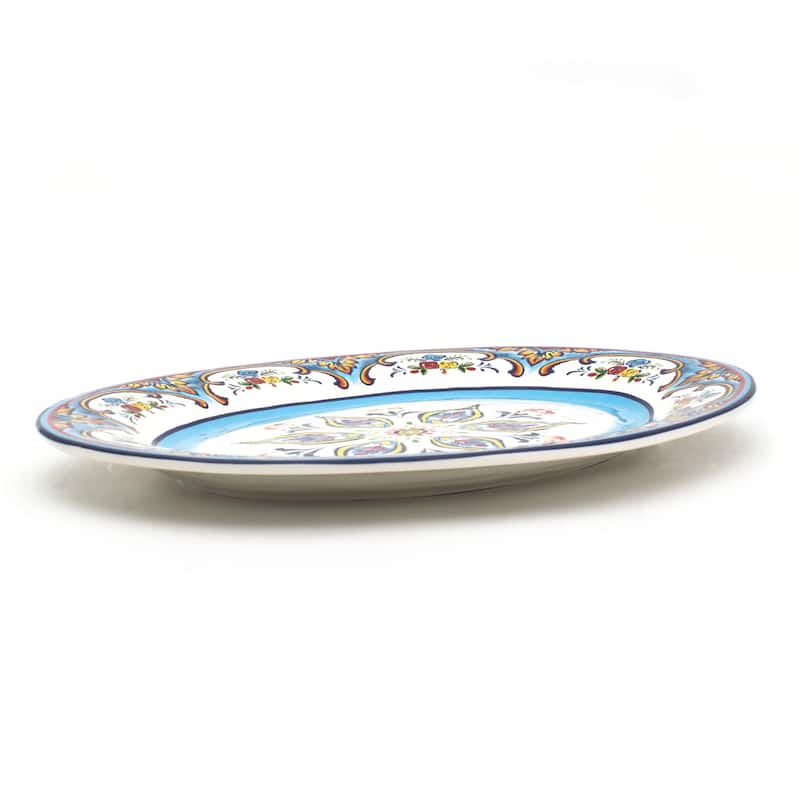 Euro Ceramica Zanzibar 18" Oval Platter - 18 in. x 13.75 in. x 1.5 in.