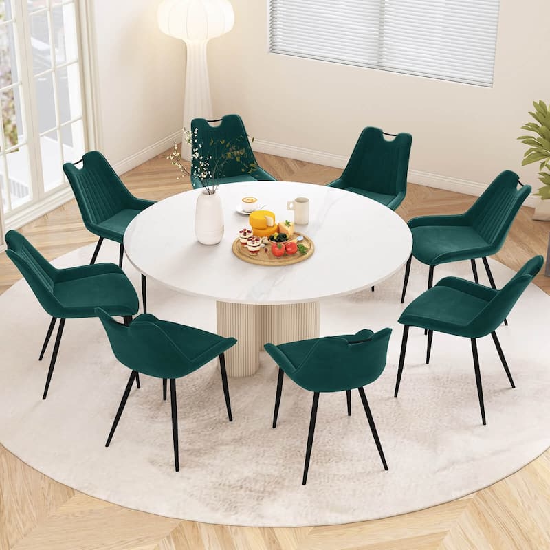 Costway Dining Chair Set of 4 Faux Leather Upholstered Kitchen Chairs - See Details