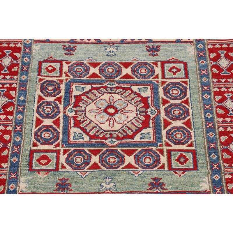 Kazak Oriental Foyer Rug Handmade Bedroom Wool Carpet - 3'5" x 4'10"