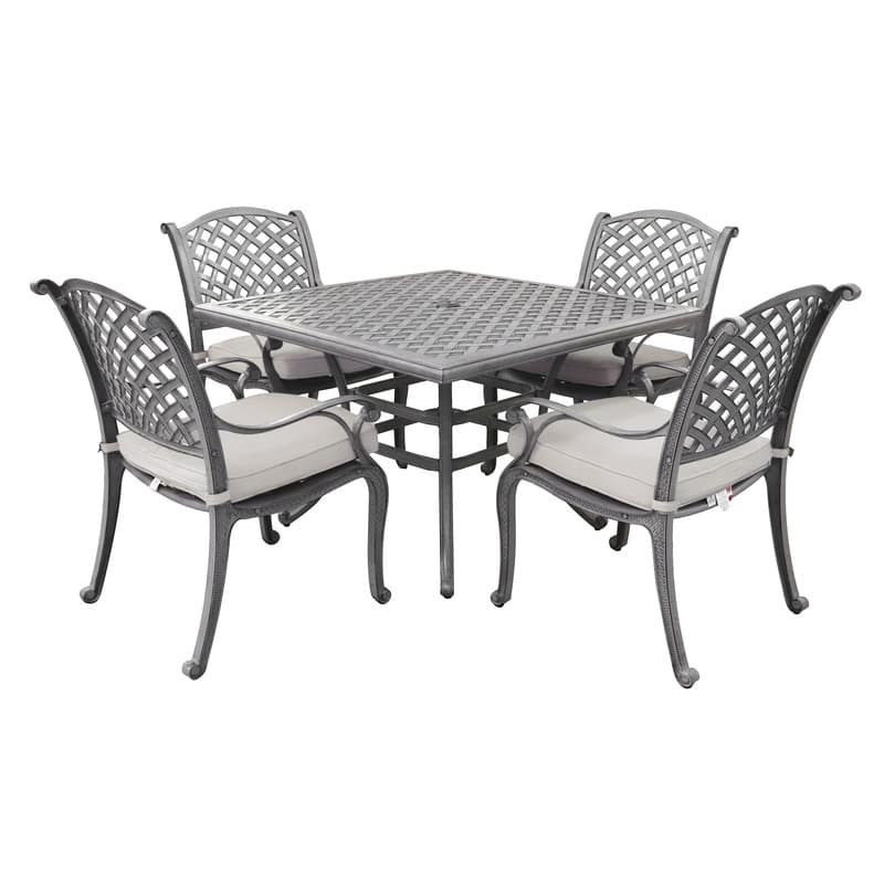 South Ponto 5-piece Aluminum Square Dining Set by Havenside Home