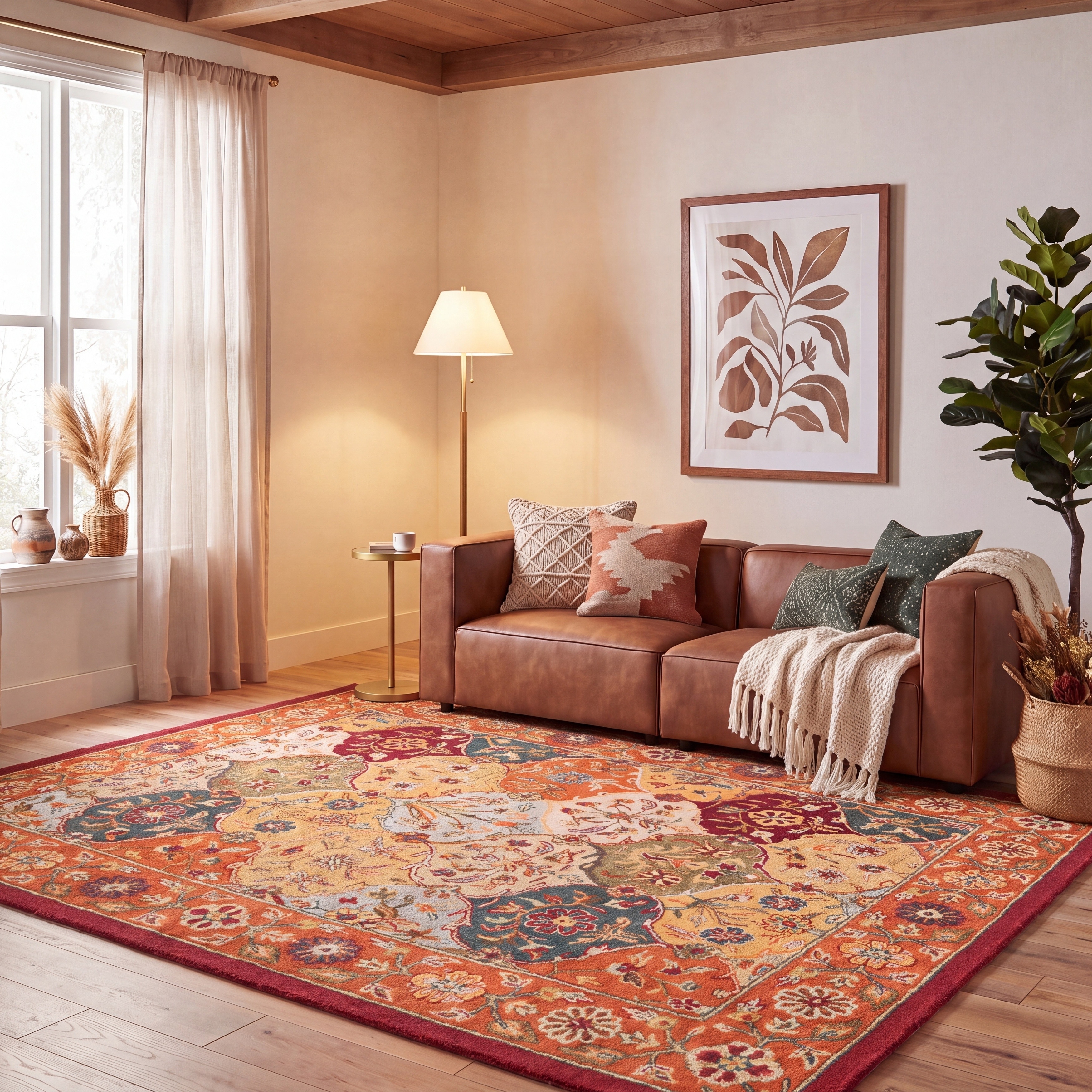 SAFAVIEH Handmade Heritage Square Knot Traditional Oriental Wool Rug