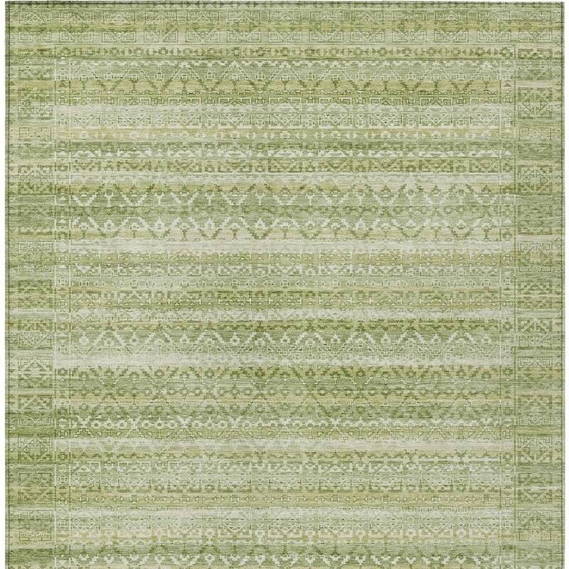 HomeRoots Striped Transitional Rectangle Outdoor Rug