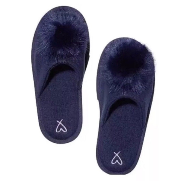 victoria secret pom pom slippers