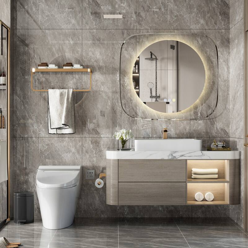 Innovation Lighted LED Bathroom Mirror 28"x32" Wall Mounted Vanity Mirror - 28”x32”