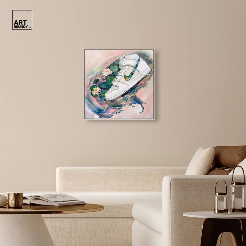 Lilypads Sneaker Splash Canvas by Art Remedy