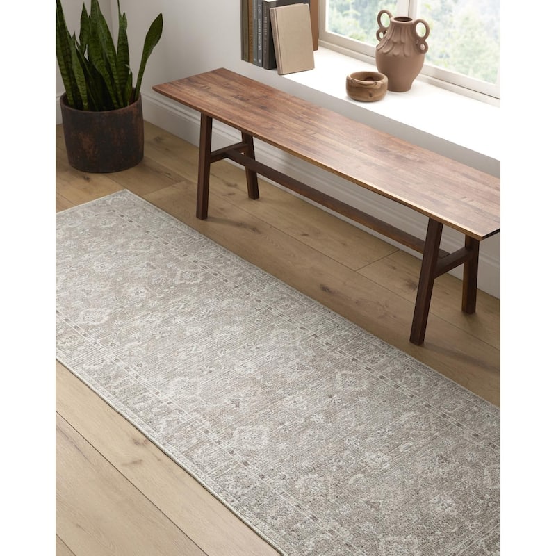 Galey Alix x Livabliss Collins Avenue II Vintage Oushak Area Rug - 9'11" x 14' - Brown