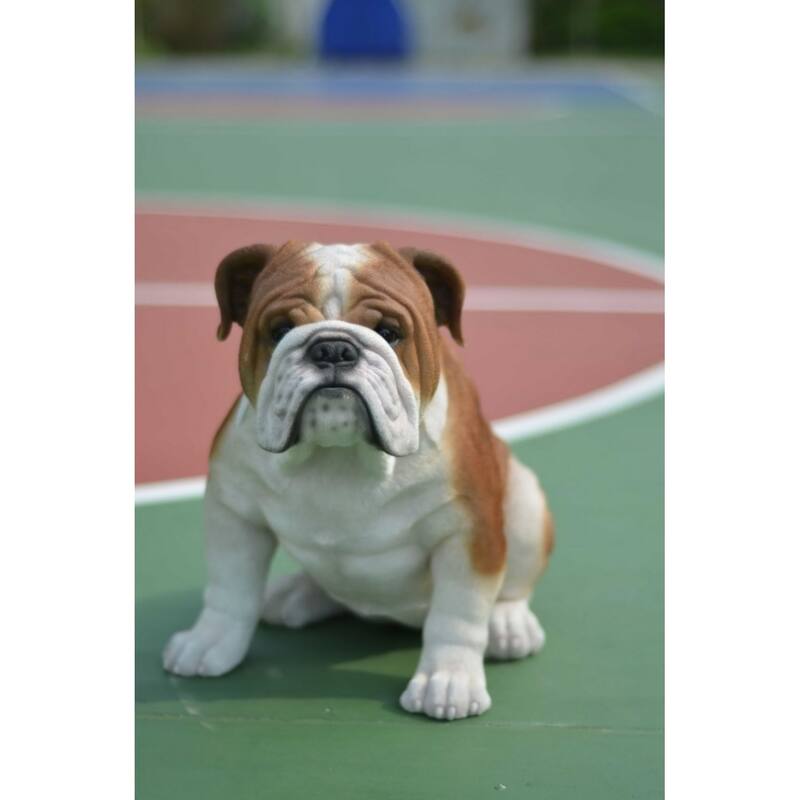 18.5" Sitting Bull Dog Outdoor Garden Statue