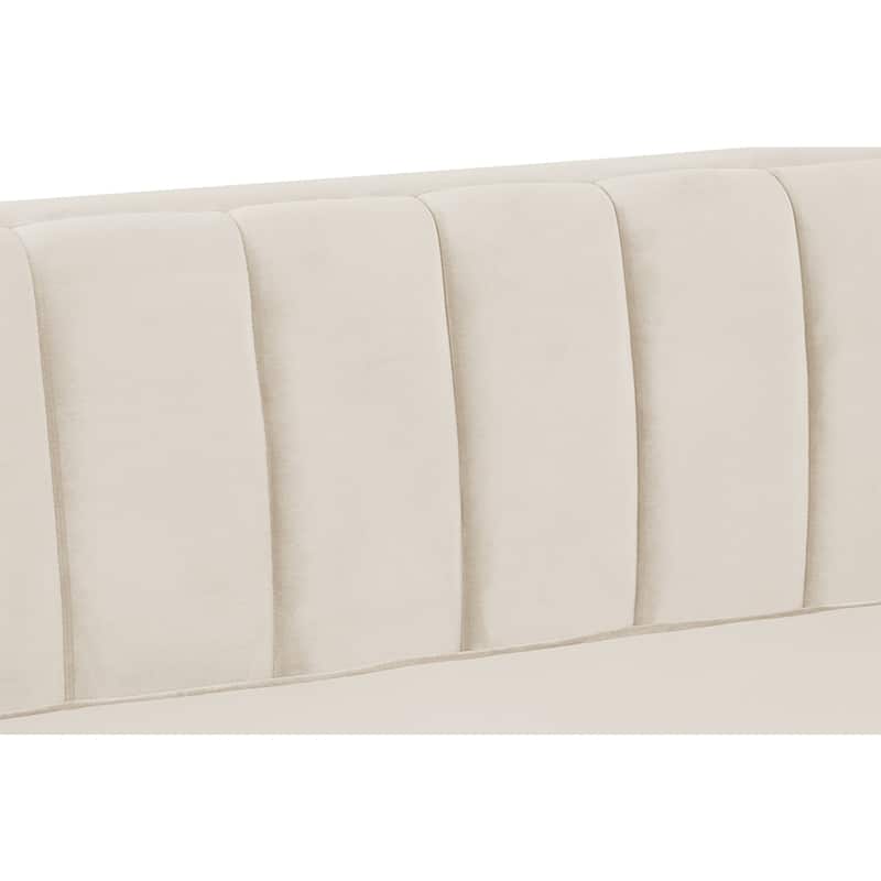 Morden Fort Modern 2 Pieces of Loveseat and Sofa Couch Set with Dutch Velvet Grey, Iron Legs