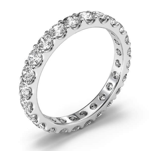 Shop Amcor Design 14kt White Gold 1 40 Ct Round Cut Shared Prong
