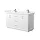 Option White / Carrara Cultured Marble Top / Brushed