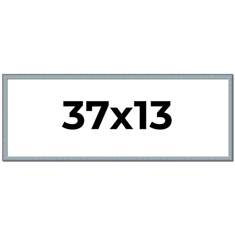37x13 Frame Rustic Sky Blue Solid Wood Picture Frame | 0.75 Inch