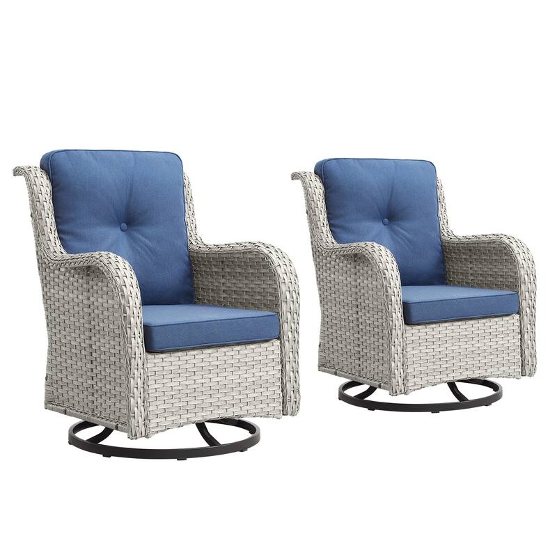 779657388297 Outdoor Swivel Glider Chairs with 4Inch 5Inch 6Inch Cushion