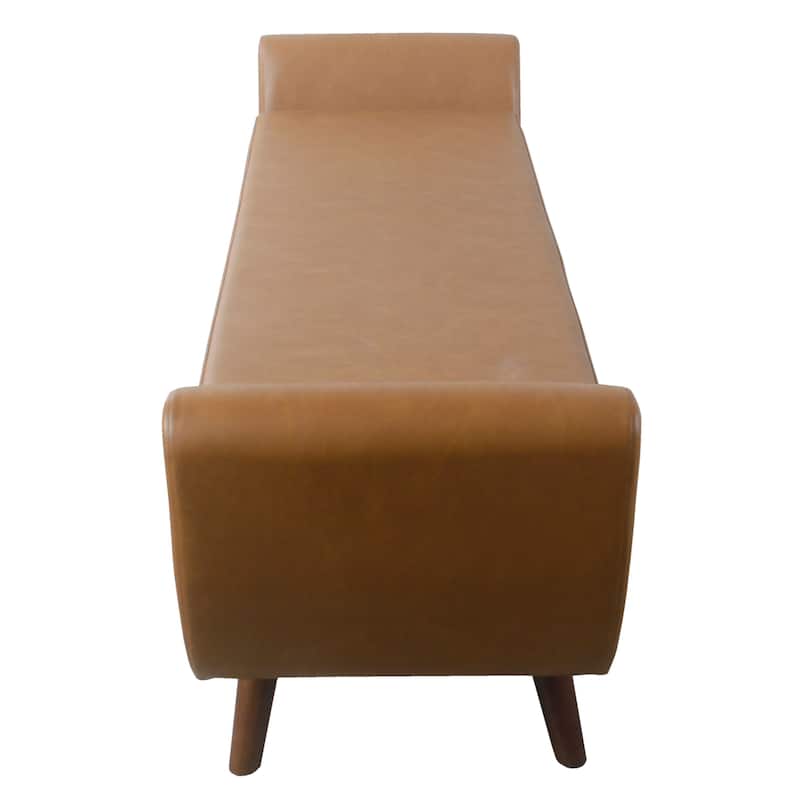 HomePop Modern Storage Bench with Wood Legs