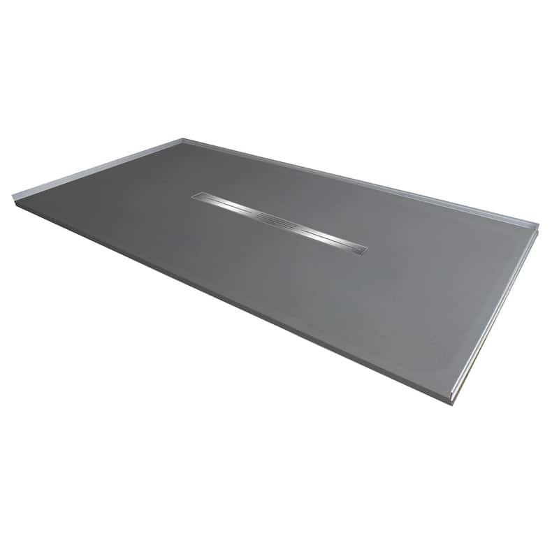 Transolid FZS7236C 70-7/8" x 35-1/2" Rectangular Shower Base with - Dark Grey