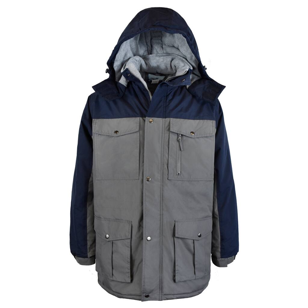 Men's Heavy Insulated Parka with Removable Hood