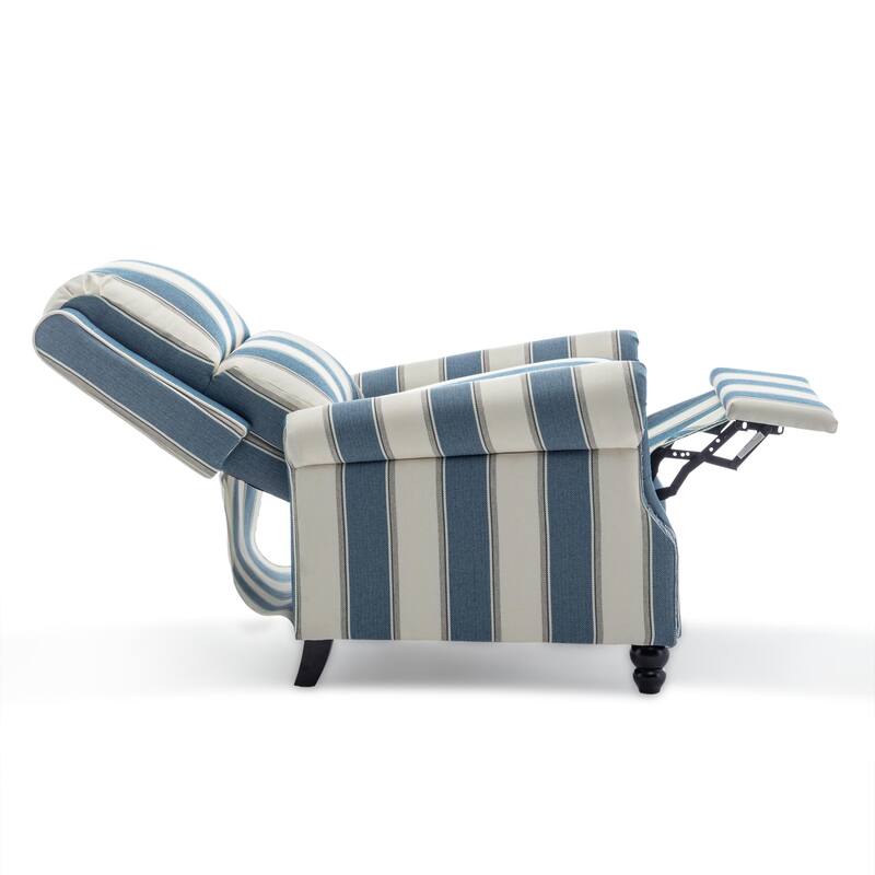 Nail-head Padded Seat Pushback Recliner Chair