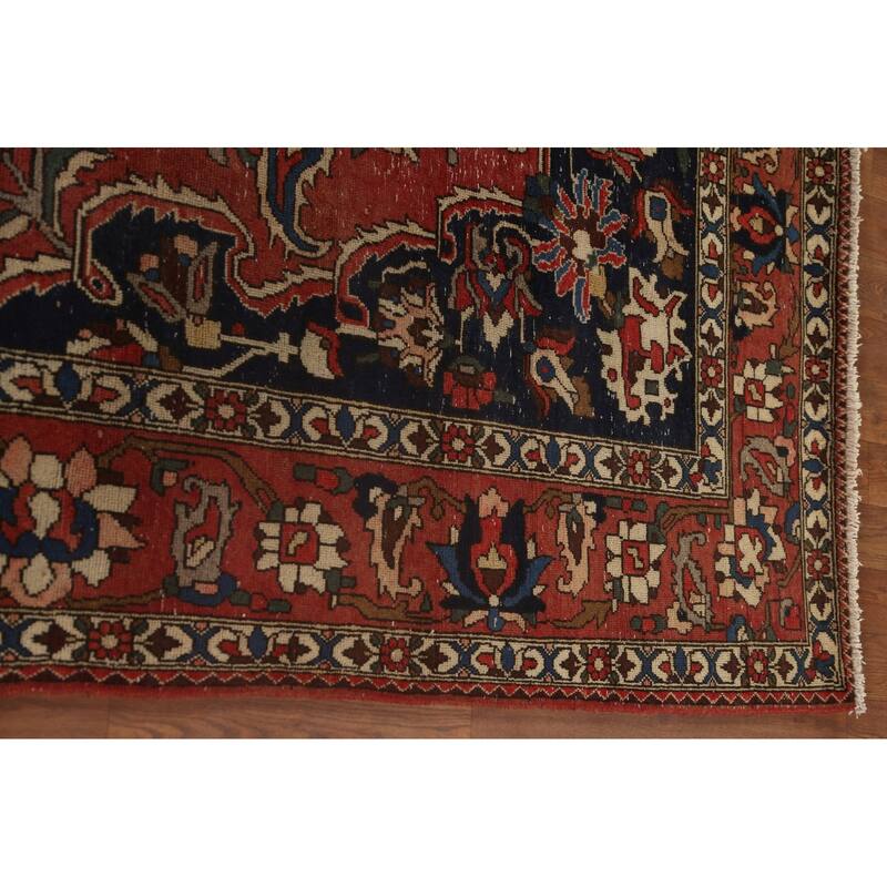 Bakhtiari Persian Antique Area Rug Hand-Knotted Wool Carpet - 7'0"x 10'0"