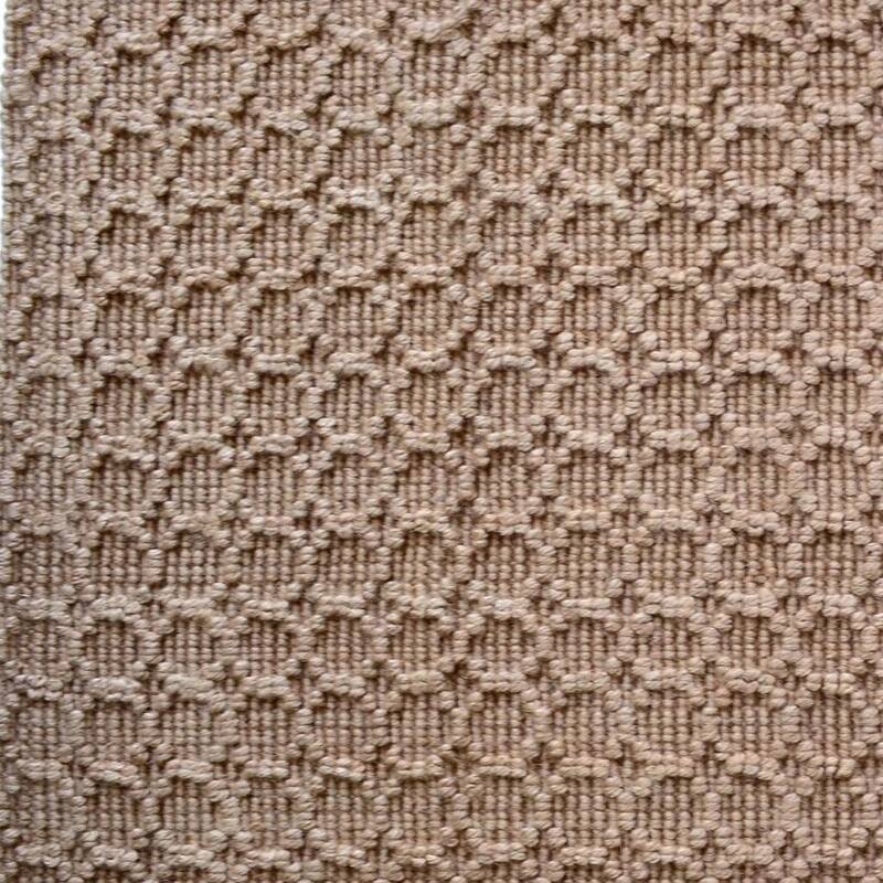 HomeRoots 6' X 9' Natural Jute Geometric Hand Woven Area Rug - 108.00 in. x 72.00 in. x 0.25 in.