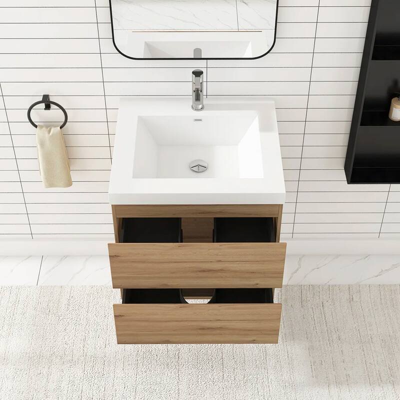 Floating Bathroom Vanity with Resin Top