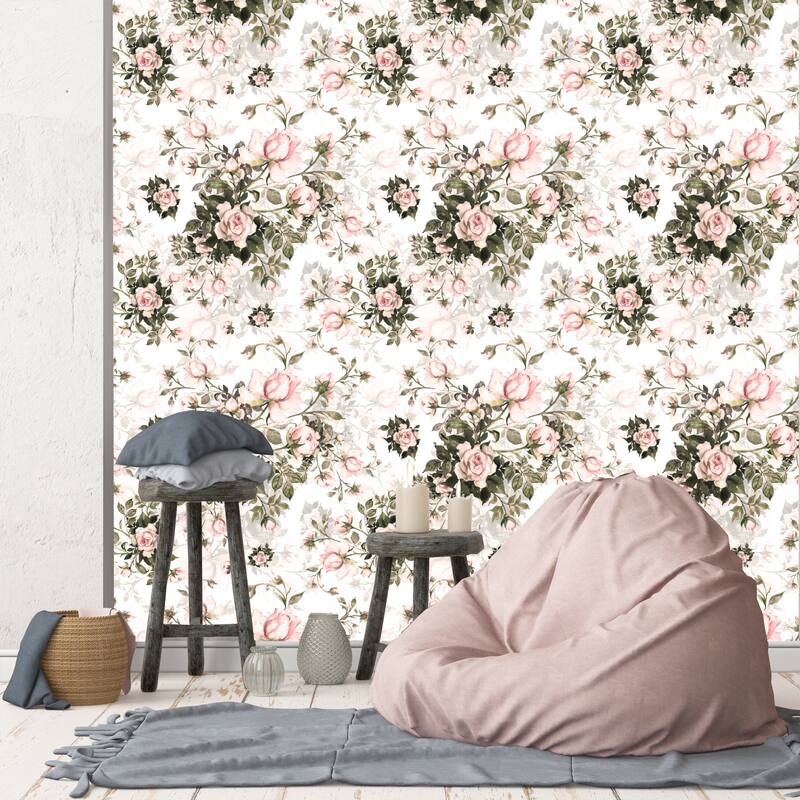 Bouquet of Roses Removable wallpaper - 24'' inch x 10'ft